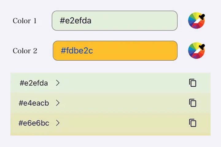 Blend colors - Mix Colors | Color Blender generates color scales by mixing the shades between two colors. Generated colors different quantities and see the color that the mixture will result in after blending.